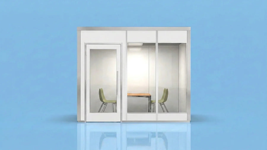 10' × 10' Collaboration Suite — Sky White Composite / White Melamine