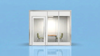 10' × 10' Collaboration Suite — Sky White Composite / White Melamine