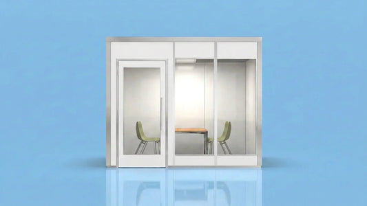 10' × 10' Collaboration Suite — Sky White Composite / White Melamine