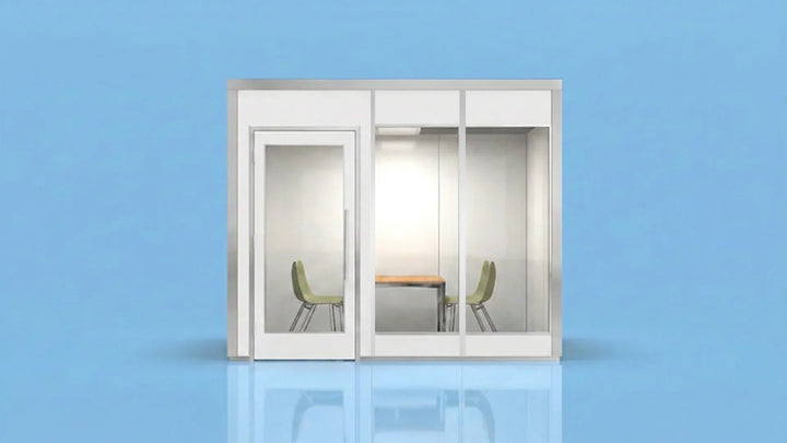 10' × 10' Collaboration Suite — Sky White Composite / White Melamine