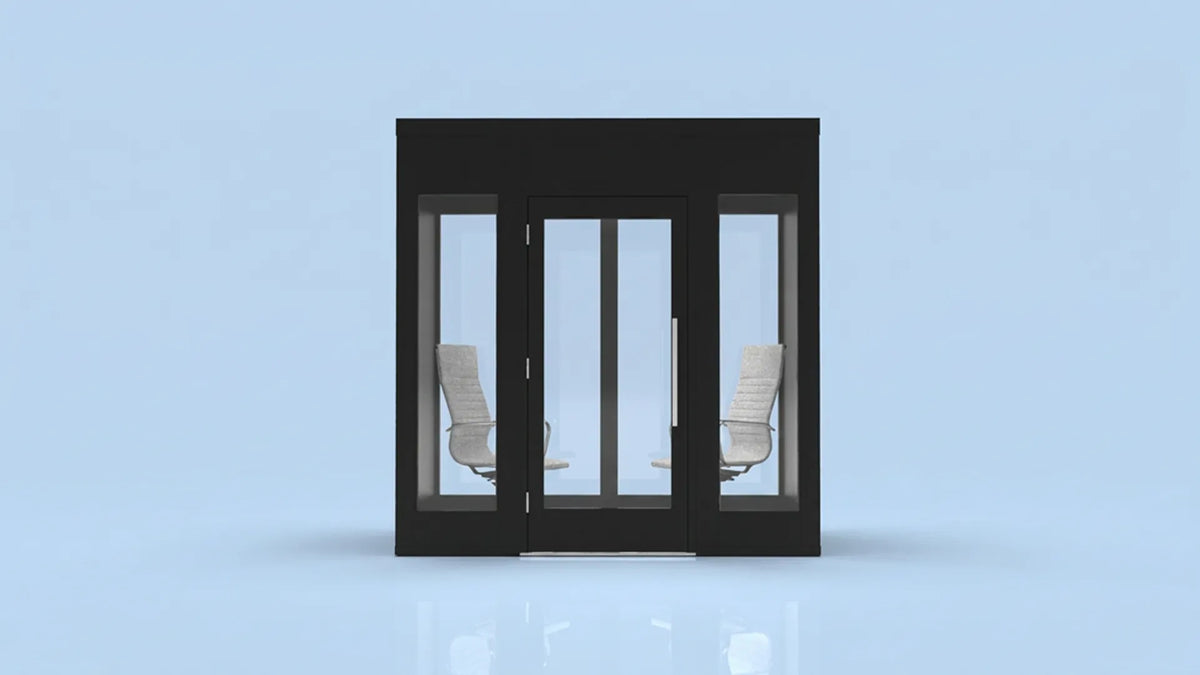 8' × 4' Conversation Suite — Black Composite / Marble Gray PET